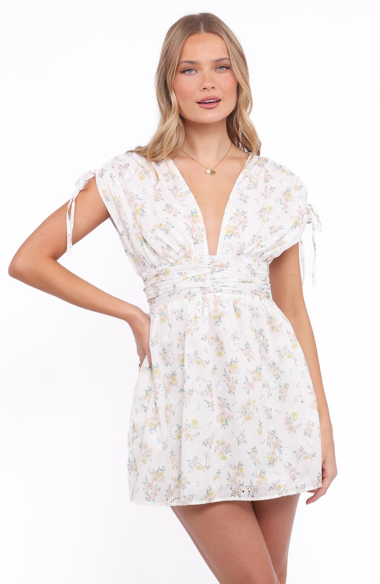Petal & Pup Wendi Ruffle Minidress, Alternate, color, Floral