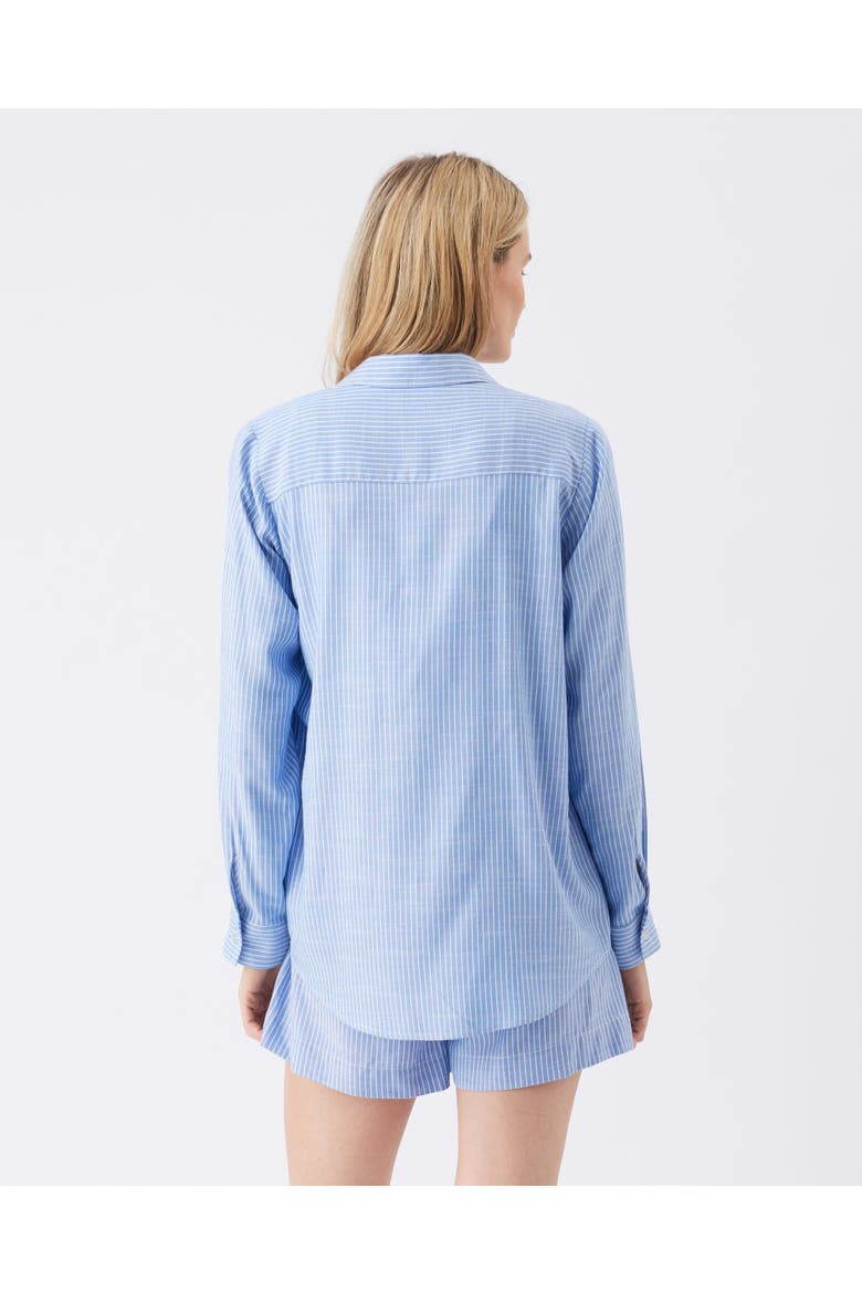 Abby Stripe Shirt, Alternate, color, Blue / White