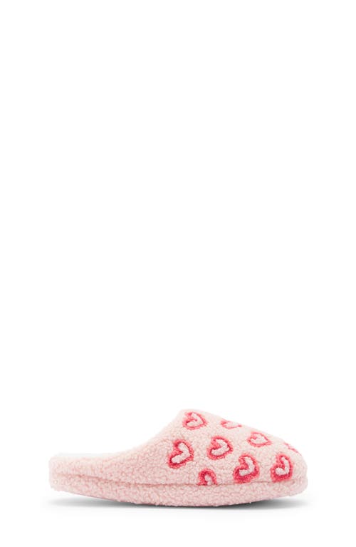 Honeydew Multi Heart Faux Shearling Clog In Pink