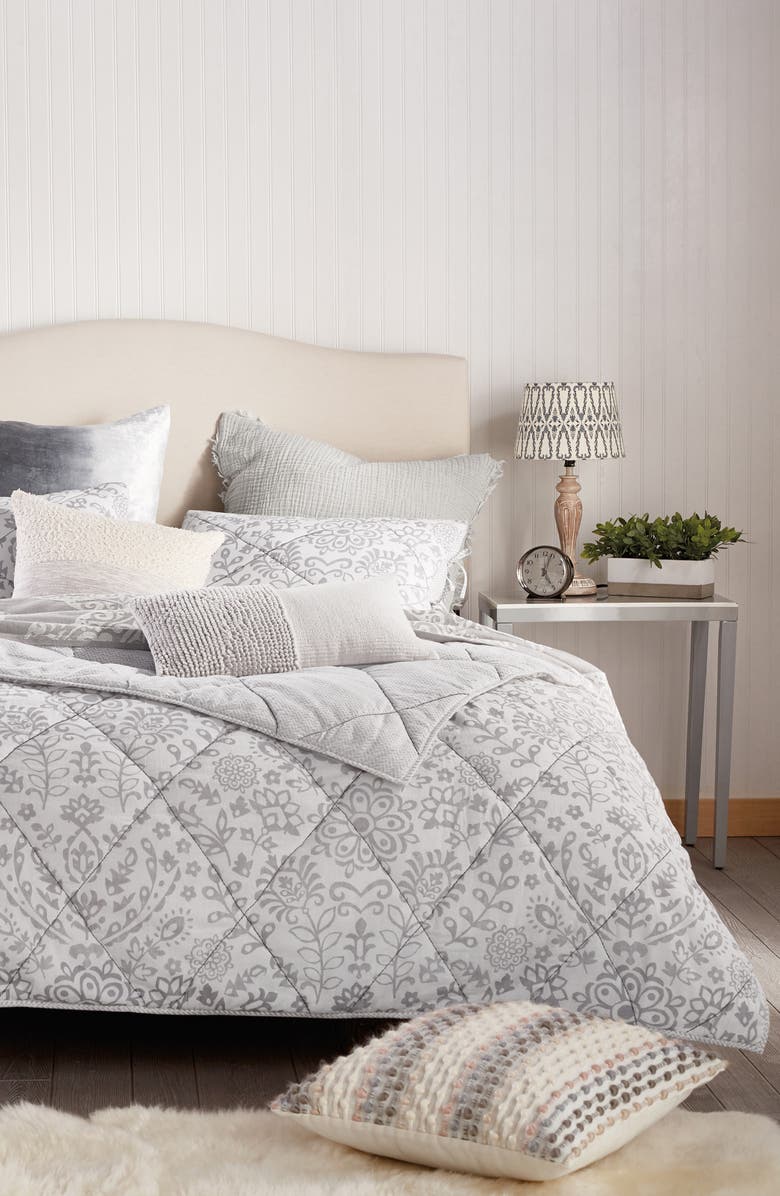 Peri Home Block Print Quilt, Main, color,