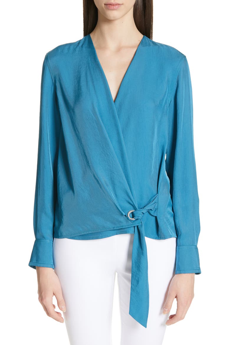 Felix Wrap Top, Main, color, BLUE TEAL