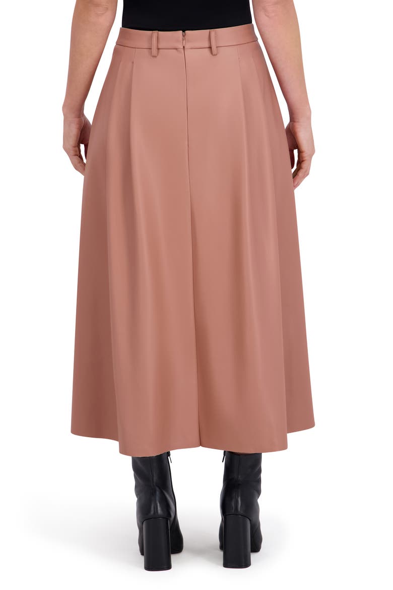 Supersoft Faux Leather Pocketed Maxi Skirt, Alternate, color, MOCHA