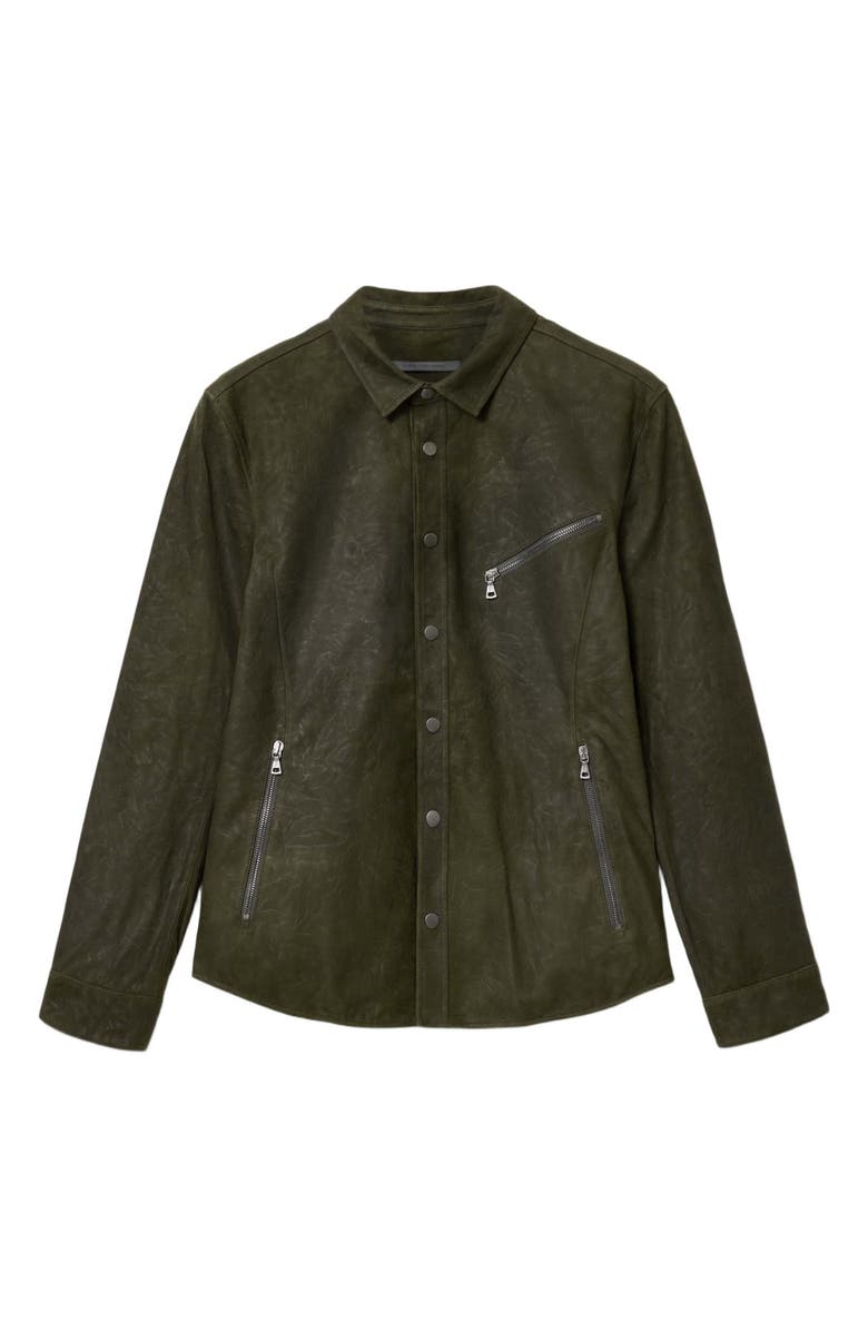 John Varvatos Kadd Suede Shirt Jacket, Alternate, color, Eucalyptus