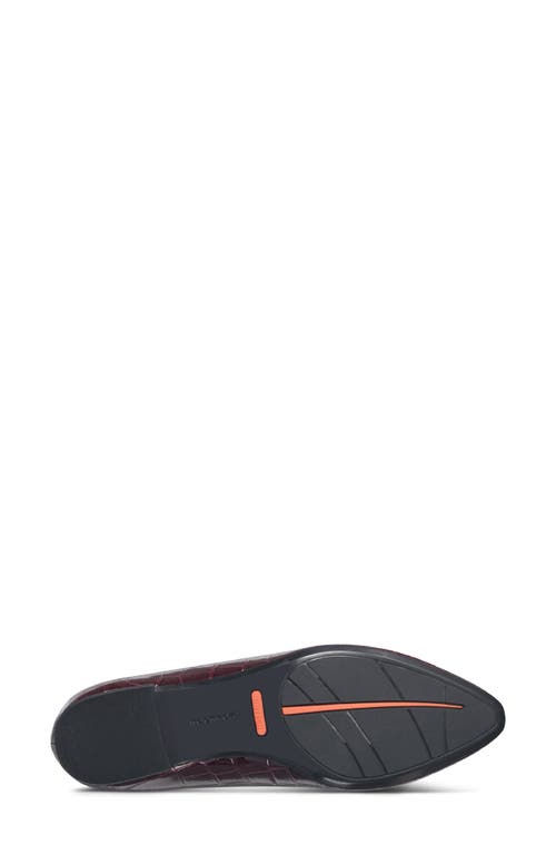 Rockport Tessa Pointed Toe Flat In Red