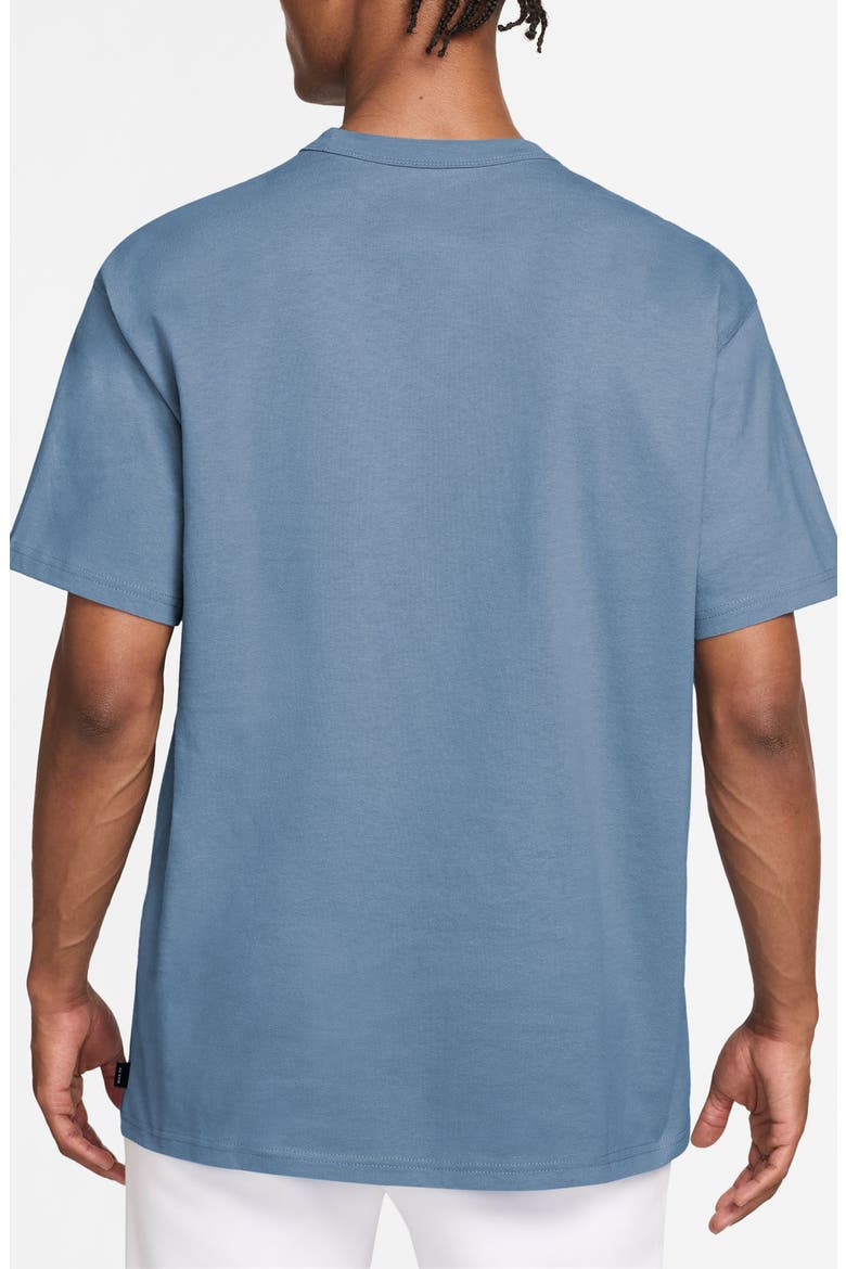 Sportswear Embroidered Swoosh Cotton T-Shirt, Alternate, color, WORK BLUE