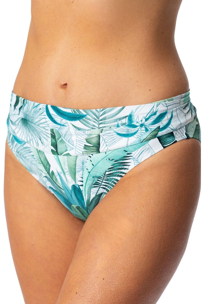 Julie Hipster Bikini Bottoms, Alternate, color, WHITE/ TEAL