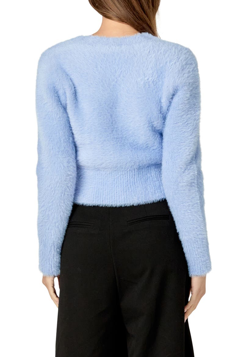 Pearly Heart Button Sweater, Alternate, color, PERIWINKLE