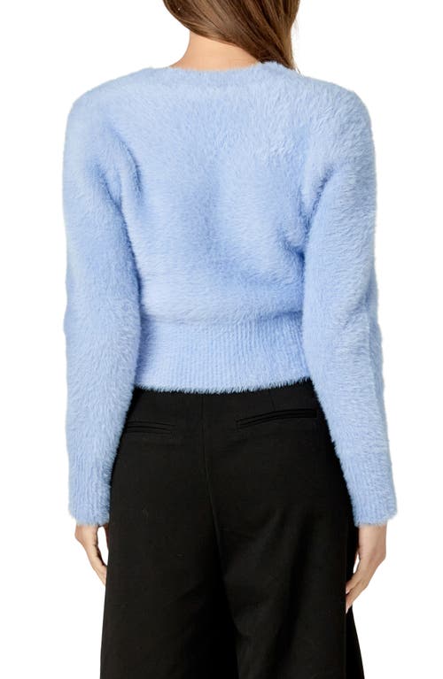 ENGLISH FACTORY ENGLISH FACTORY PEARLY HEART BUTTON SWEATER 