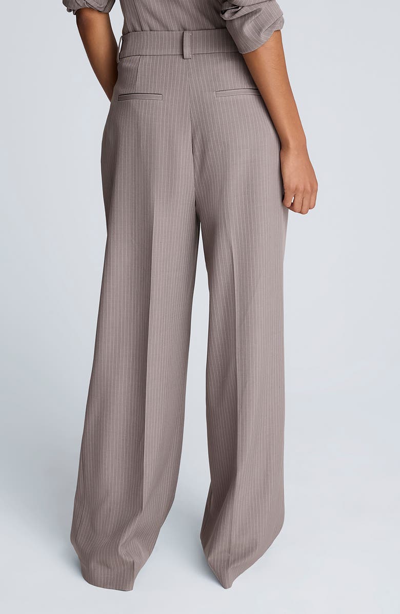 Kenneth Cole Pinstripe Pants, Alternate, color, Brown Sugar Heather