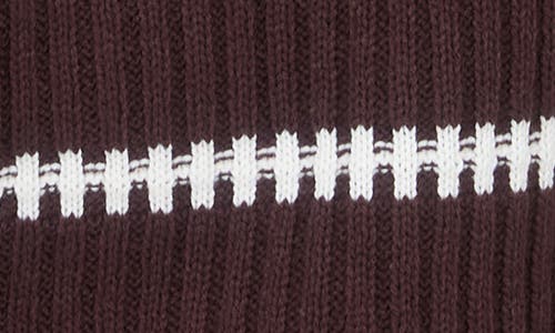 Blu Pepper Stripe Drop Shoulder Sweater In Brown