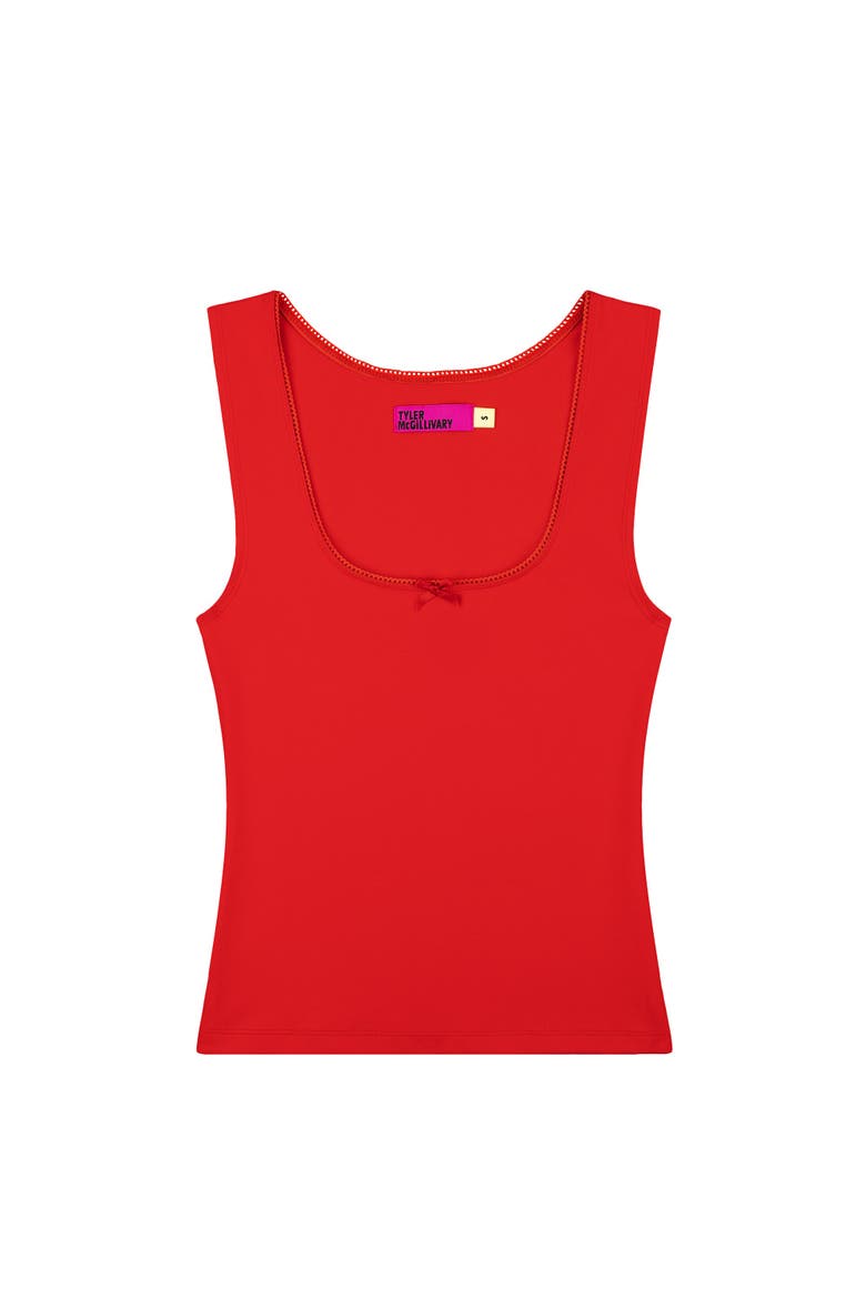 Cora Square Tank, Main, color, Cherry Red