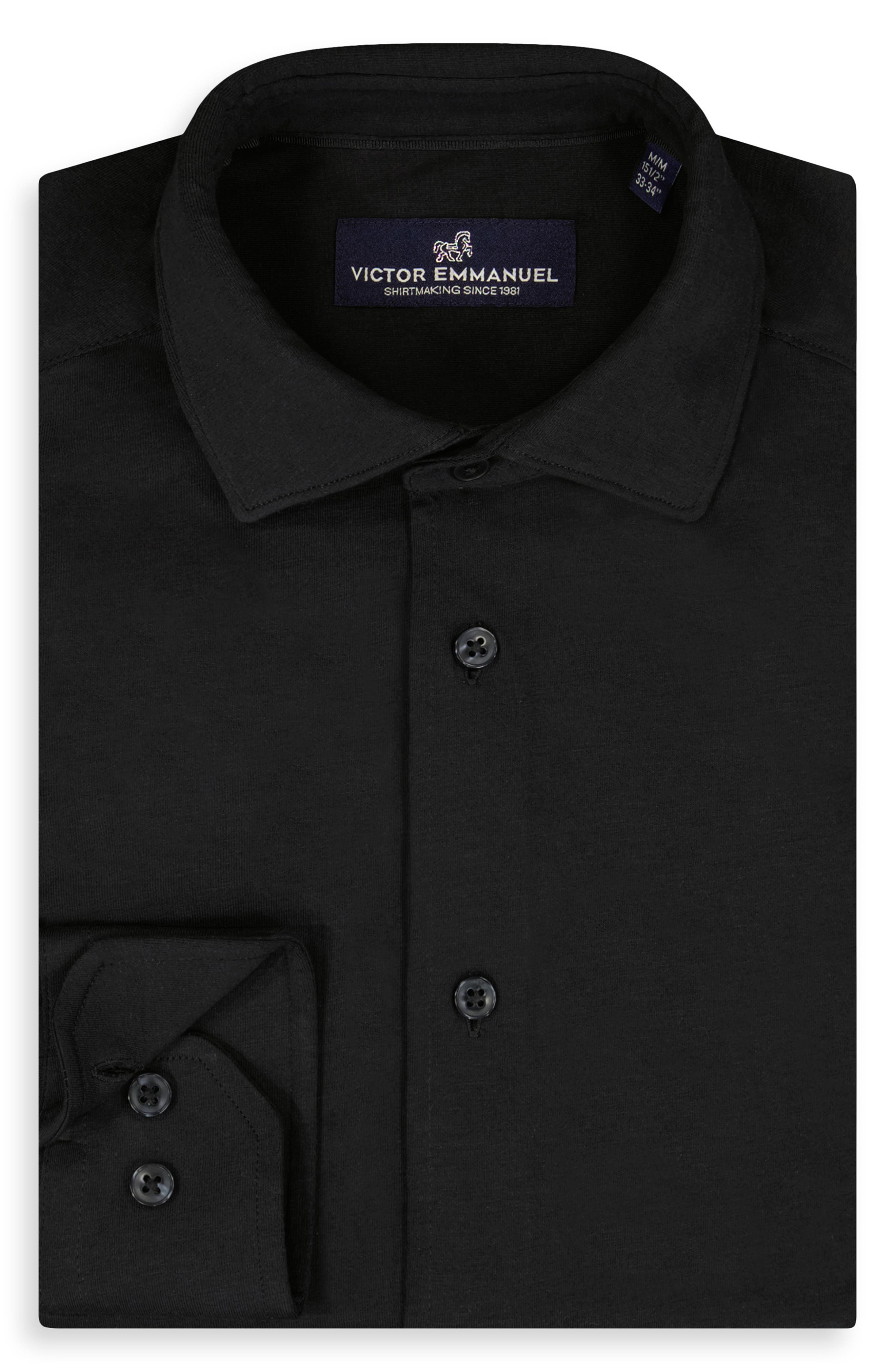 men's black dress shirt nearby Noldares Men's Stretch Free Dress Shirts Formal Wedding Prom Long Sleeve Slim Fit Button Up Shirt(Black,L), Size: Large