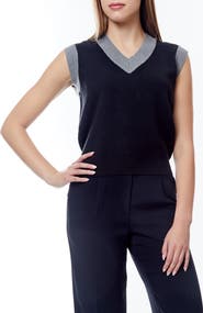 BY DESIGN Ann Crop Sweater Vest