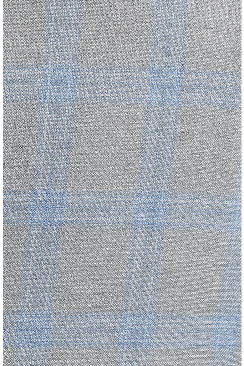 Hutson Slim Fit Windowpane Check Wool Sport Coat, Alternate, color, SILVER GREY