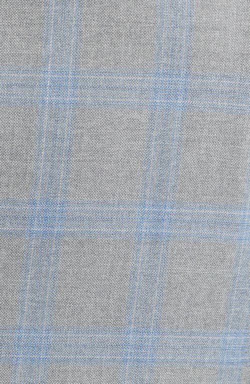 Shop Hugo Boss Boss Hutson Slim Fit Windowpane Check Wool Sport Coat In Silver Grey