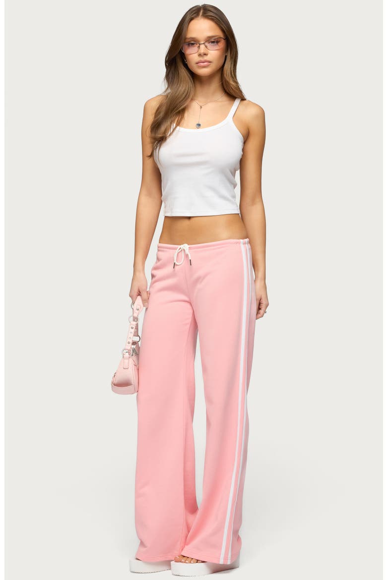 Cammile Contrast Stripe Sweatpants, Alternate, color, LIGHT-PINK