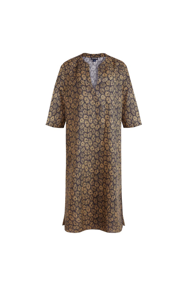 Vilebrequin Women's Carapaces Printed Linen Kaftan Cover-Up, Alternate, color, Bleu Marine