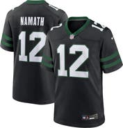 Nike Men's Nike Joe Namath Legacy Black New York Jets Alternate Retired Player Game Jersey