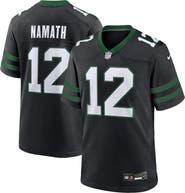 Nike Men's Nike Joe Namath Legacy Black New York Jets Alternate Retired Player Game Jersey