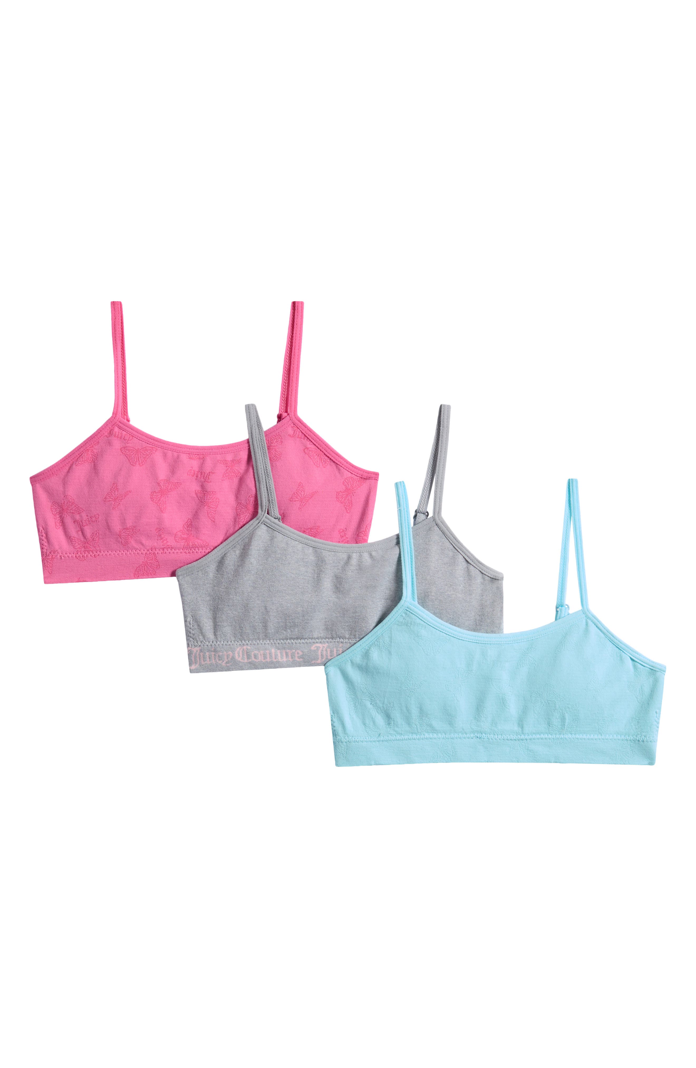 Kids' Assorted 3-Pack Rib Bralettes