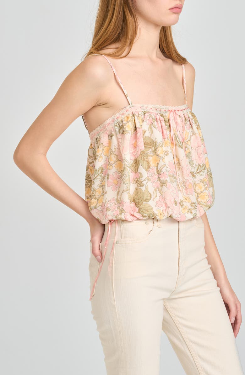 WAYF Jasmine Bubble Hem Camisole, Alternate, color, Blush Floral