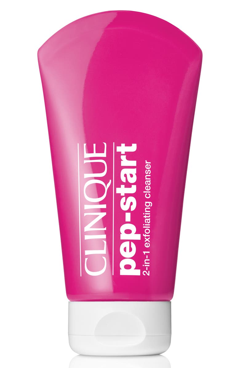 Clinique Pep-Start 2-in-1 Exfoliating Cleanser, Main, color, 