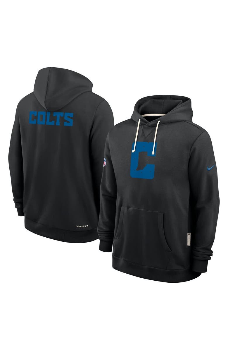 Nike Men's Nike Black Indianapolis Colts Sideline Alt 2 Tight Coverage Performance Pullover Hoodie, Alternate, color, Black