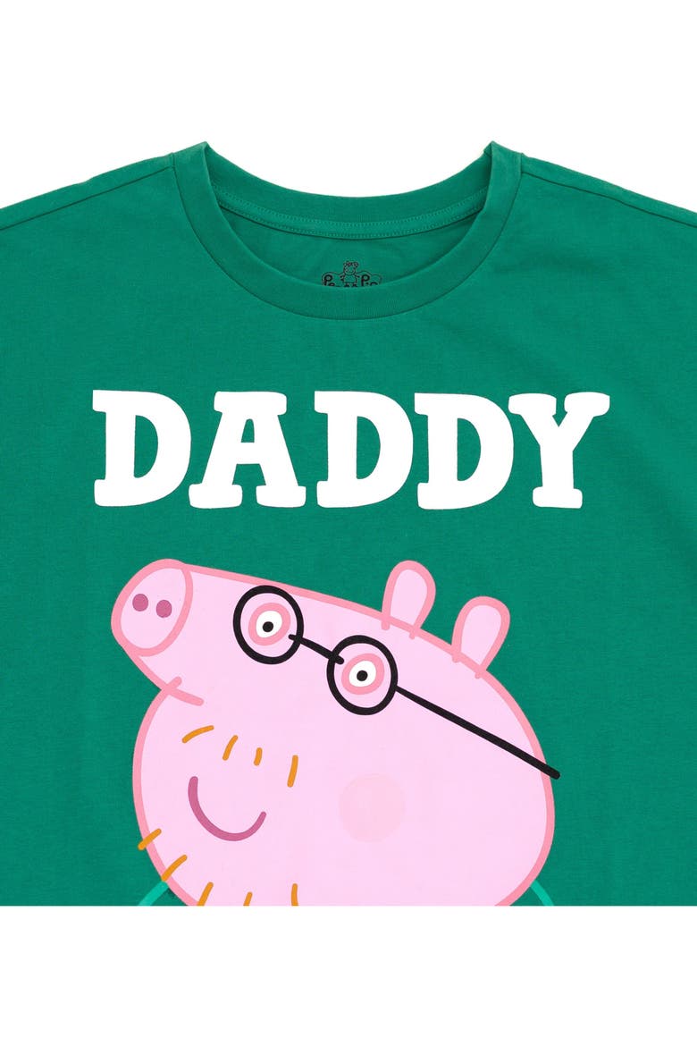 Short Sleeve T-Shirt, Alternate, color, Teal Daddy Pig