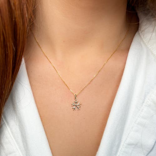 The Lovery Fine Jewelry Mini Gold Snowflake Charm In Gold