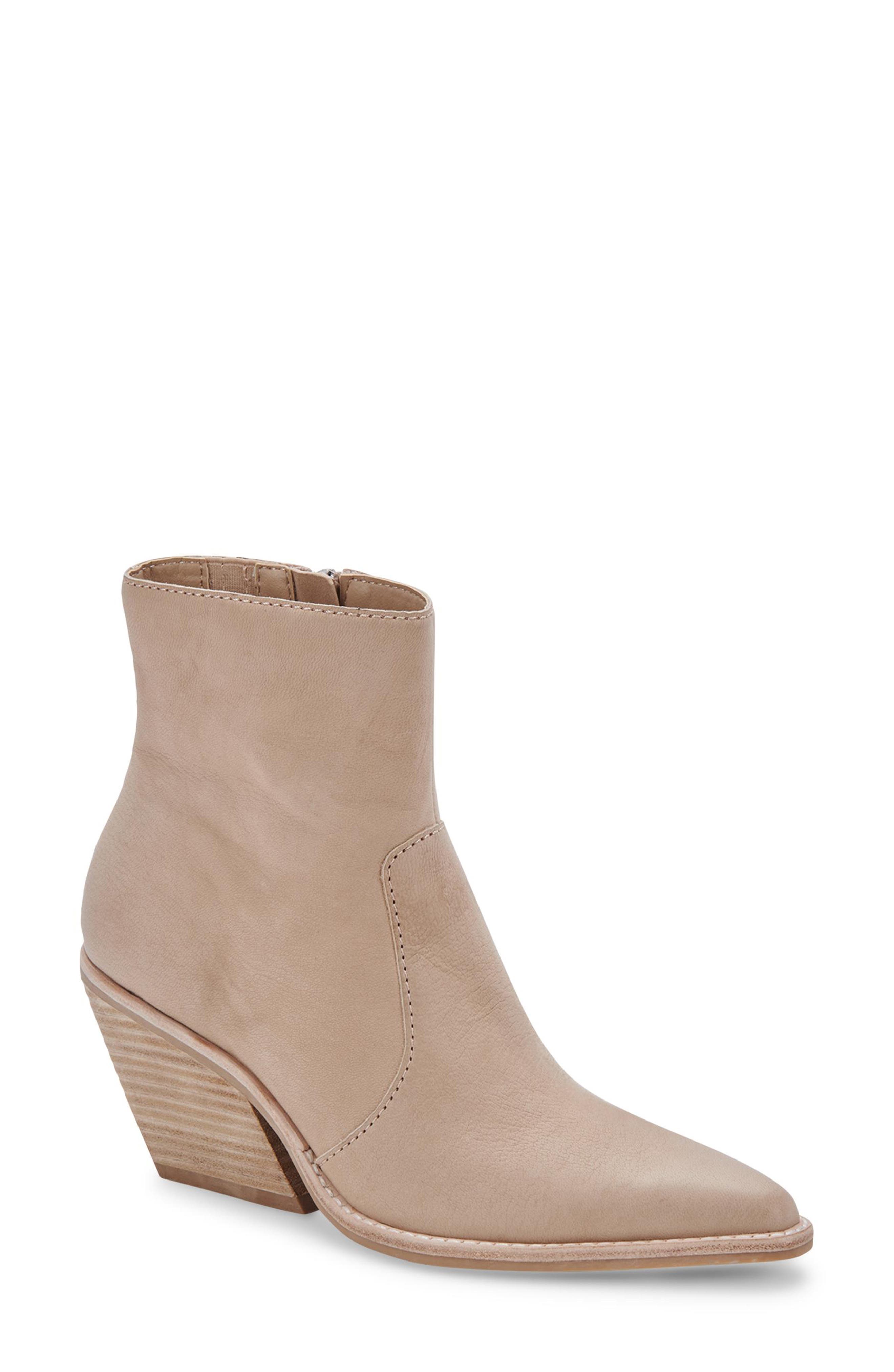 Dolce Vita Volli Pointed Toe Bootie, Main, color, Dune Nubuck