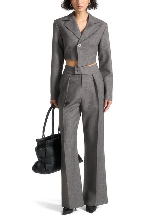Dina Asymmetric Tailored Cropped Blazer