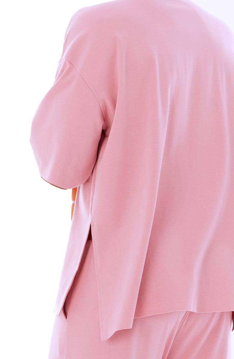 Dai Moda Love Oversize Split Hem Cotton Blend Graphic T-Shirt, Alternate, color, Blush