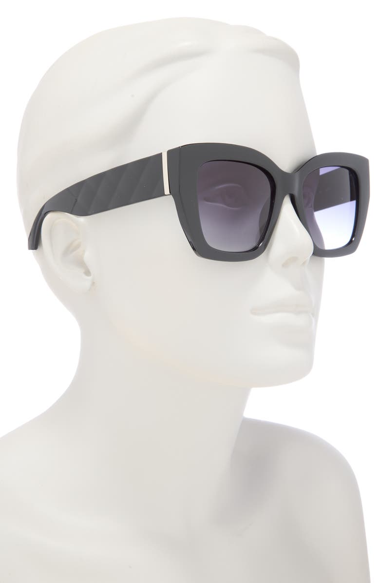 Vince Camuto 51mm Gradient Cat Eye Sunglasses, Alternate, color, Black