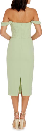 Magnolia One-Shoulder Asymmetric Body-Con Midi Dress