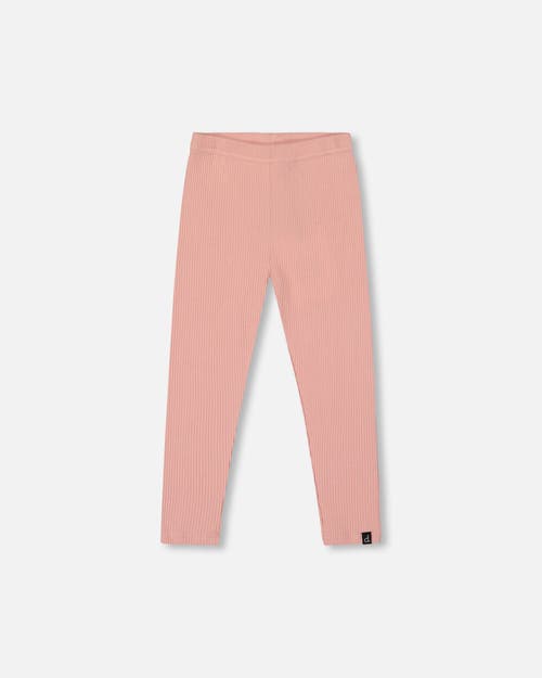 Deux Par Deux Ribbed Leggings In Pink