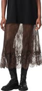 AllSaints Arran Sheer Lace Maxi Skirt