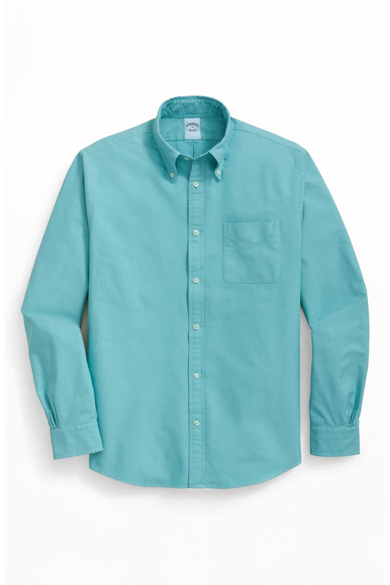 Oxford Cotton Button-Down Shirt, Main, color, BERMUDA