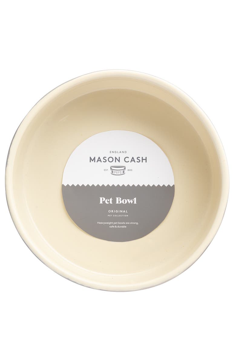 MASON CASH Embossed Bone Dog Bowl, 8 Inch, 50.7oz, Food and Water Dish, Alternate, color, Gray