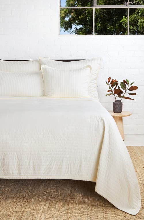 Pom Pom At Home Carlyle Quilted Coverlet In Ivory