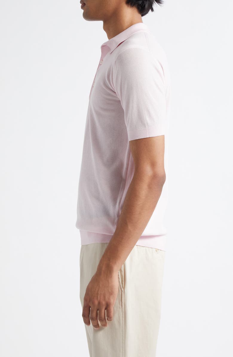 John Smedley Roth Solid Sweater Polo, Alternate, color, Soft Pink