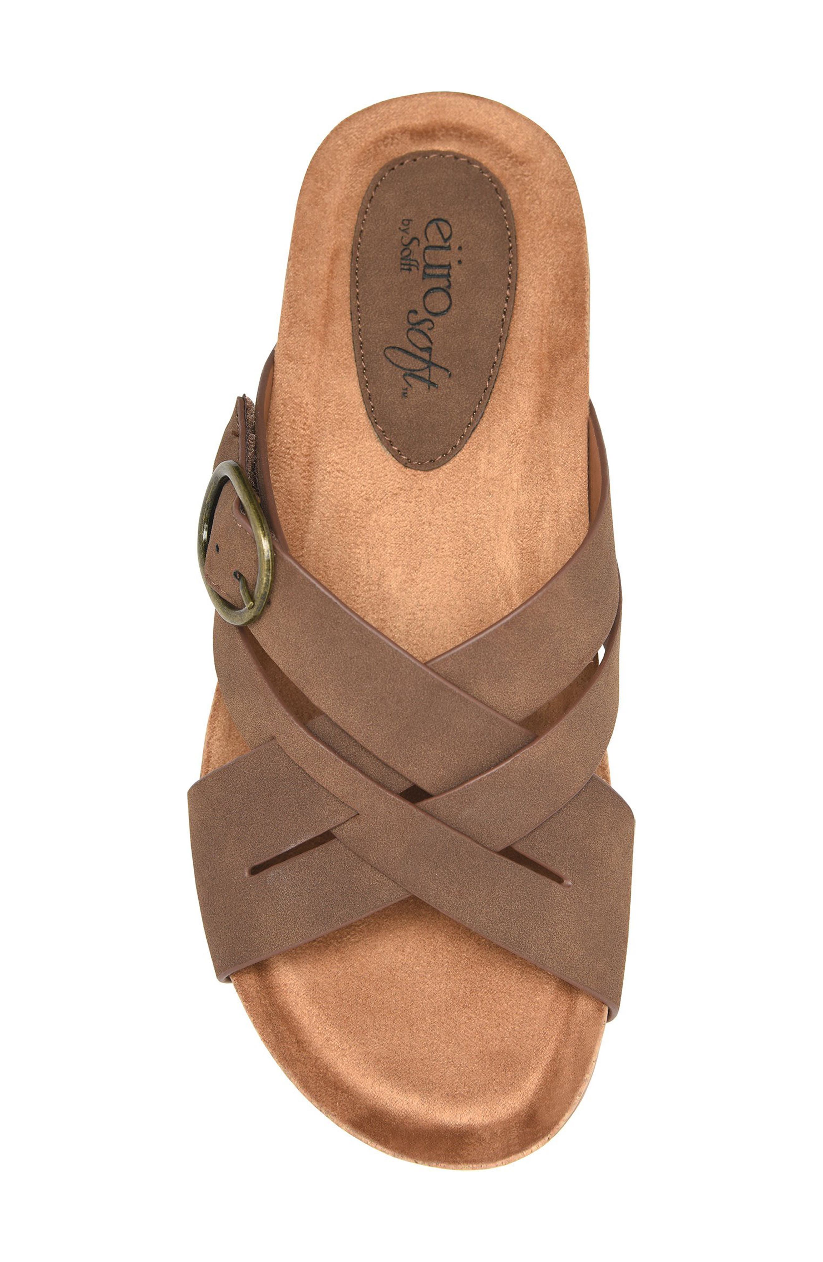 Grainger Wedge Slide Sandal, Alternate, color, BROWN