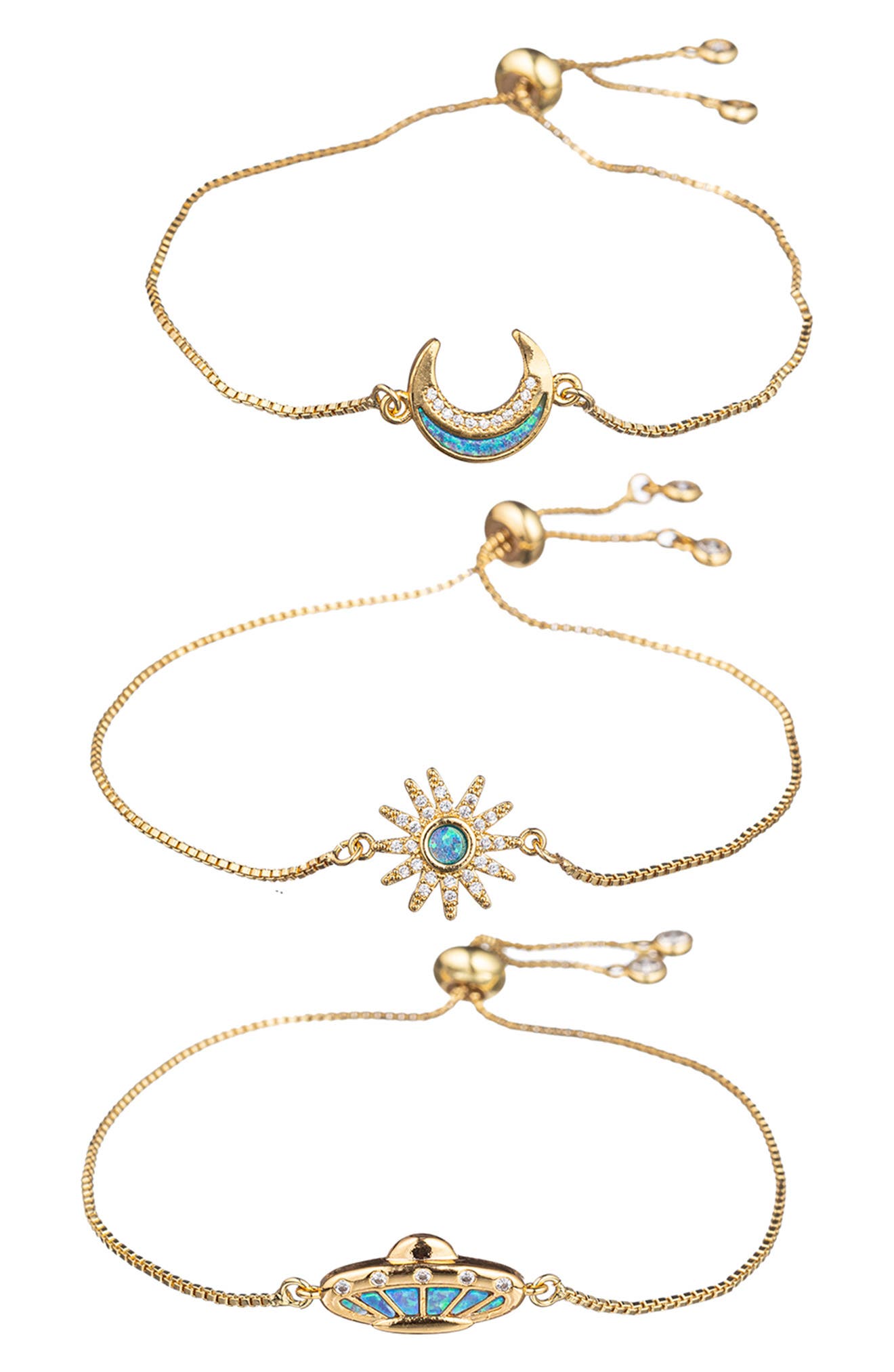EYE CANDY LOS ANGELES Celestial Set of 3 Bracelets