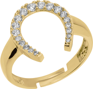 Spero London Sterling Silver Horseshoe Equestrian Ring