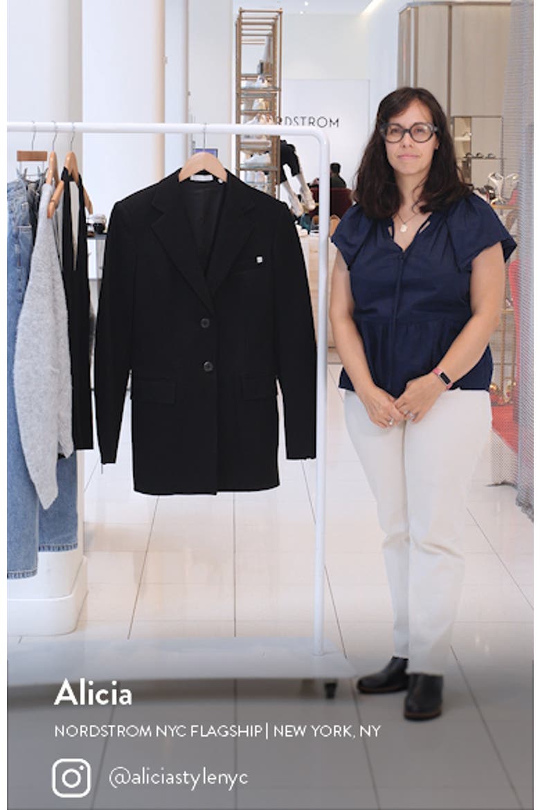 Roma Zip Sleeve Single Breasted Ponte Knit Blazer video