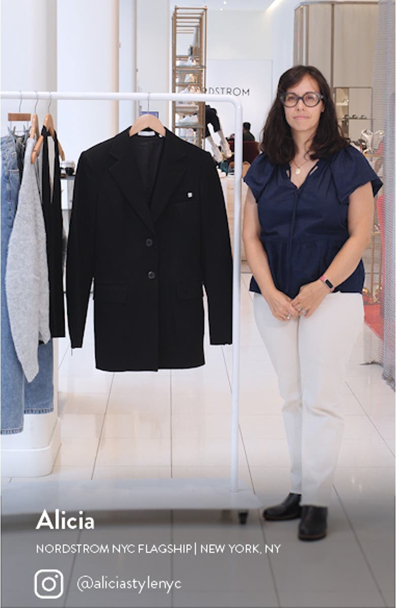 Roma Zip Sleeve Single Breasted Ponte Knit Blazer, sales video thumbnail