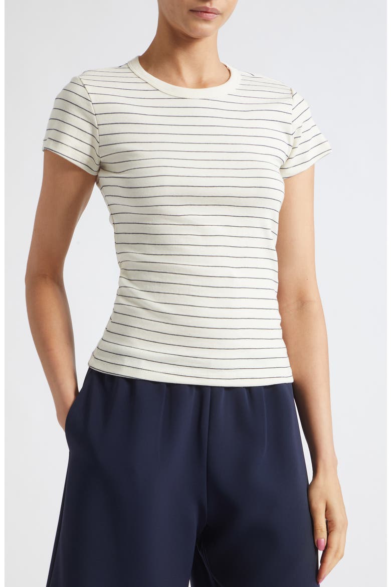 Nando Stripe Cotton T-Shirt, Alternate, color, NATURAL/ MIDNIGHT STRIPE