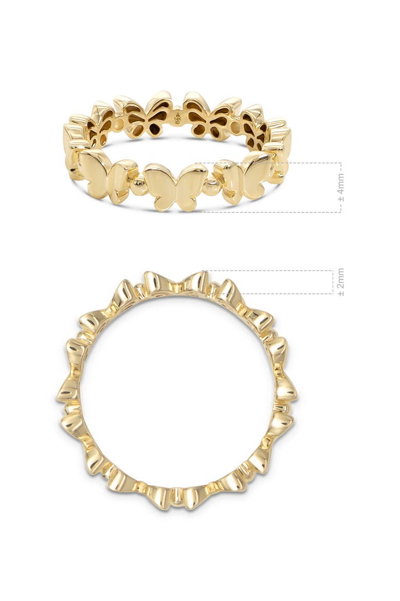 Butterfly Ring in 14K Gold, Alternate, color, Yellow Gold