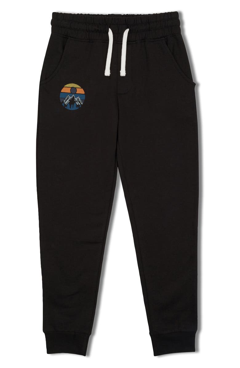 Threads 4 Thought Kids' Mountainscape Graphic Joggers, Main, color, Black