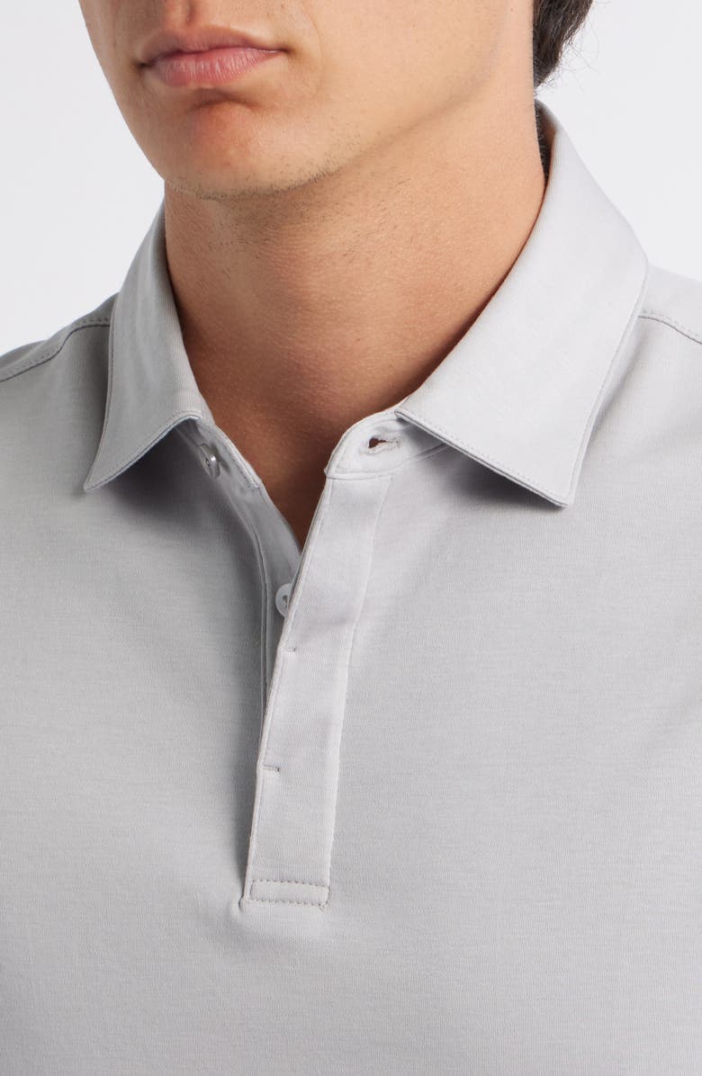 Robert Barakett Georgia Solid Pima Cotton Polo, Alternate, color, Chalk