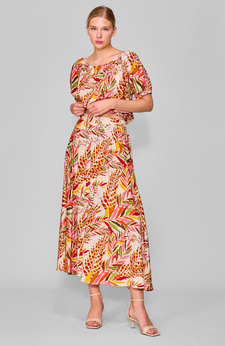 MELLODAY Print Maxi Skirt, Alternate, color, Multi